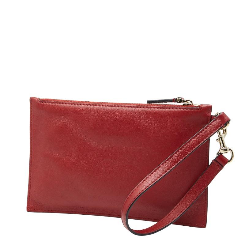 VALENTINO（ヴァレンティノ） ポーチ 小物入れ レッド レザー 