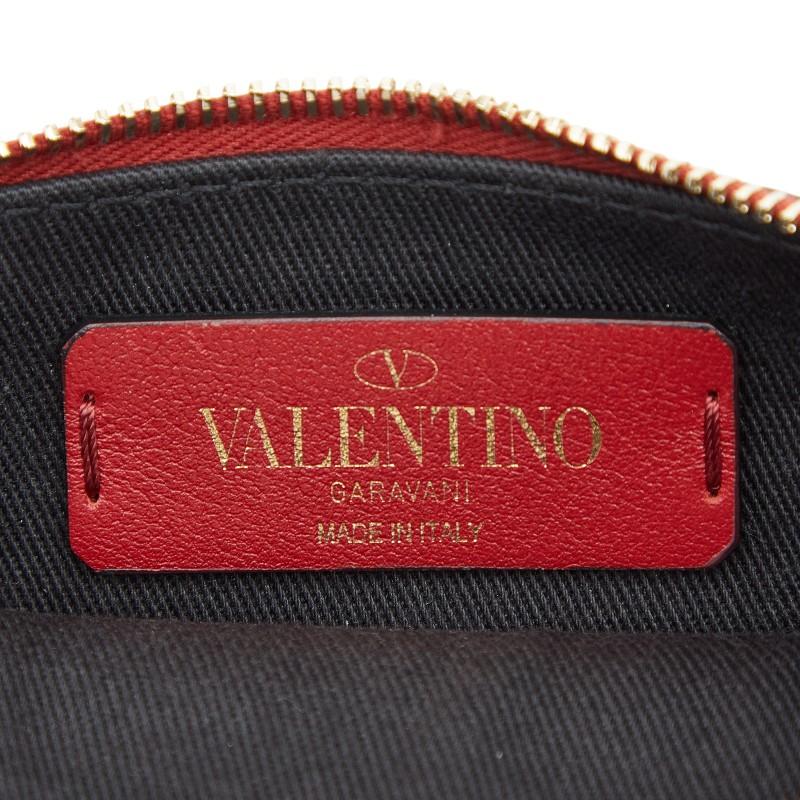 VALENTINO（ヴァレンティノ） ポーチ 小物入れ レッド レザー 