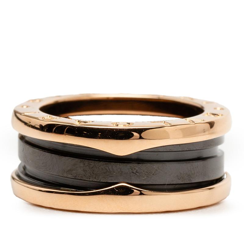 BVLGARI（ブルガリ） ビーゼロワン 黒セラミック 2バンドリング リング