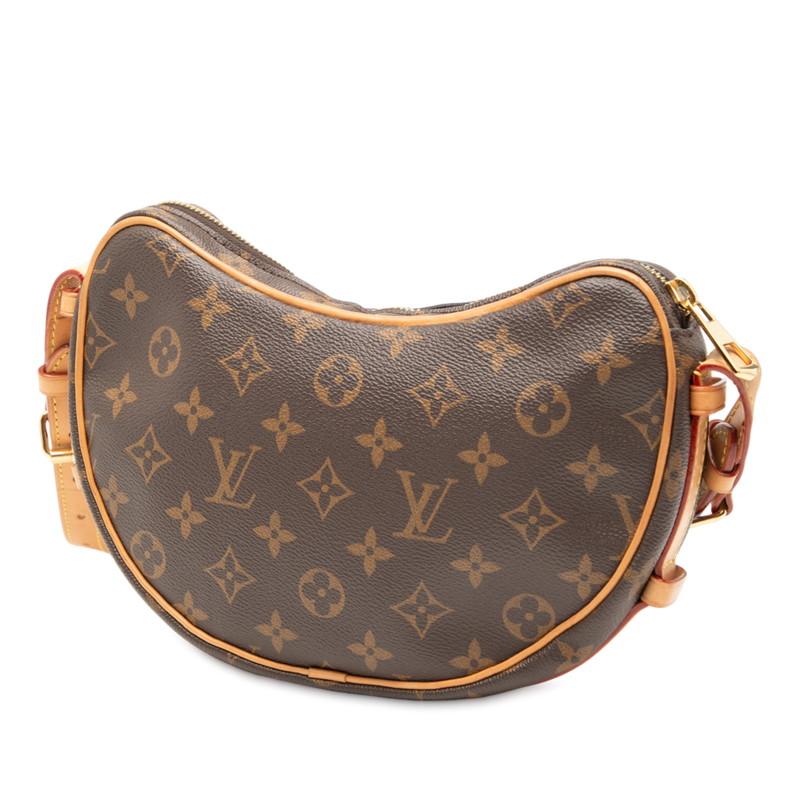 ヴィトン LV モノグラム クロワッサンMM ワンショルダー 2004 ショルダーバッグ【中古】 クロワッサンMM モノグラム ショルダーバッグ PVC レザー ブラウン