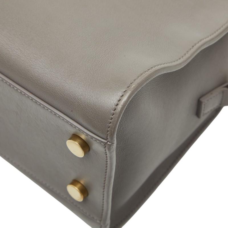 サンローラン ベイビーカバス ハンドバッグ ショルダーバッグ 2WAY 372087 グレー レザー レディース SAINT LAURENT 【中古】_3