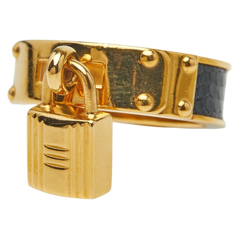 中古 エルメス スカーフリング コスモス FANTAISIE メタル ゴールド