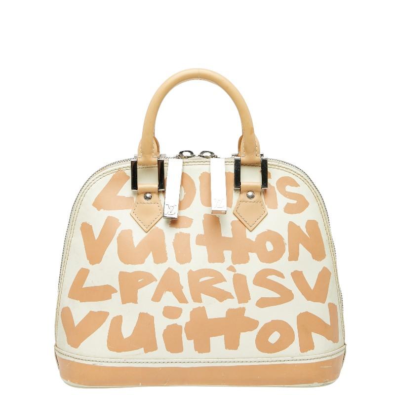 ルイ ヴィトン モノグラム グラフィティ アルマMM ハンドバッグ M92180 ホワイト ベージュ レザー レディース LOUIS VUITTON 【中古】 LOUIS VUITTON（ルイ・ヴィトン） ルイ ヴィトン モノグラム