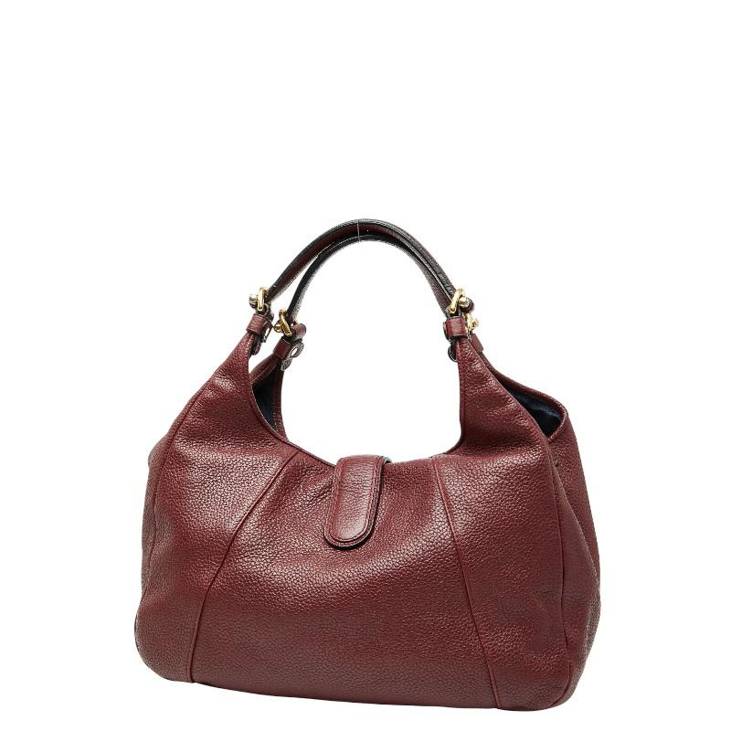 【美品】LOEWE バック カリエ ホーボー ハンドバッグ　レッド LOEWE（ロエベ） カリエ ホーボー ハンドバッグ レッド レザー