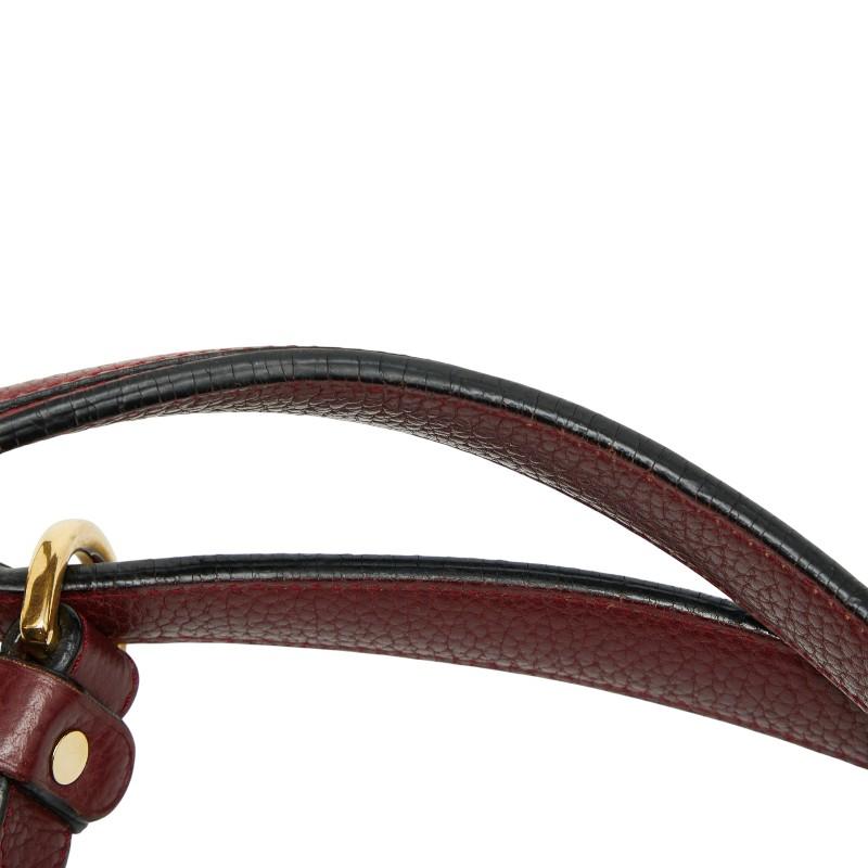 LOEWE（ロエベ） カリエ ホーボー ハンドバッグ レッド レザー