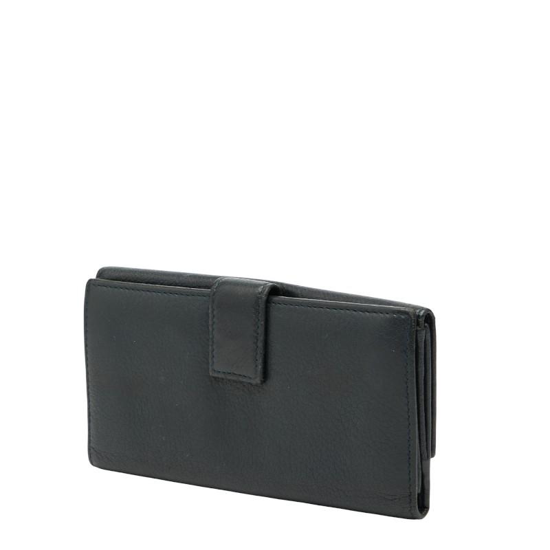 美品 GUCCI ネイビー レザー 長財布 GGロゴ スタッズ 231843 美品