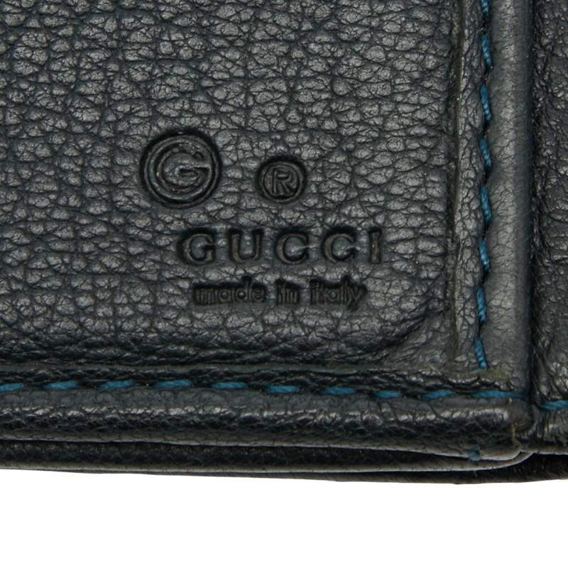 GUCCI（グッチ） インターロッキングG 長財布 231843 ネイビー レザー