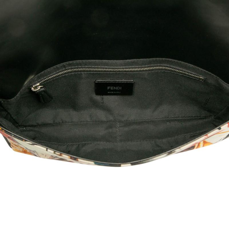 フェンディ マンマバケット ショルダーバッグ 7VA472 アイボリー ブラック マルチカラー ナイロン レザー レディース FENDI 【中古】 FENDI（フェンディ） マンマバケット ショルダーバッグ 7VA472