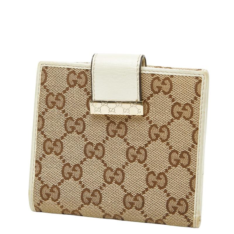 GUCCI（グッチ） GGキャンバス 二つ折り財布 212090 ベージュ