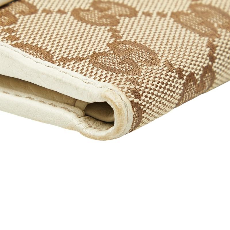 GUCCI（グッチ） GGキャンバス 二つ折り財布 212090 ベージュ