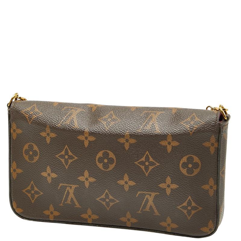 ルイ ヴィトン モノグラム ポシェット フェリシー ショルダーバッグ クラッチバッグ M61276 ブラウン フューシャ LOUIS VUITTON 【中古】 LOUIS VUITTON（ルイ・ヴィトン） ルイ ヴィトン モノグラム