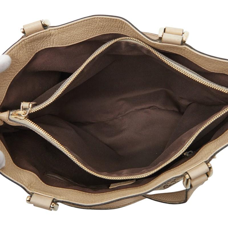 グッチ GGキャンバス アビー トートバッグ 170004 ベージュ ホワイト キャンバス レザー レディース GUCCI 【中古】 GUCCI（グッチ） GGキャンバス アビー トートバッグ 170004 ベージュ