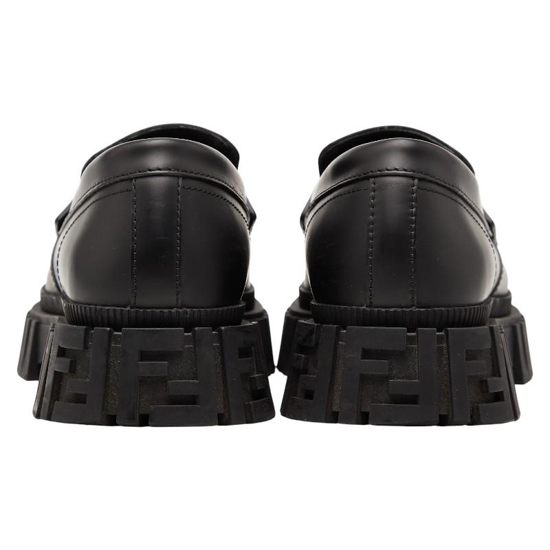 FENDI（フェンディ） ズッカ 厚底 ローファー サイズ8 7D1487 ブラック