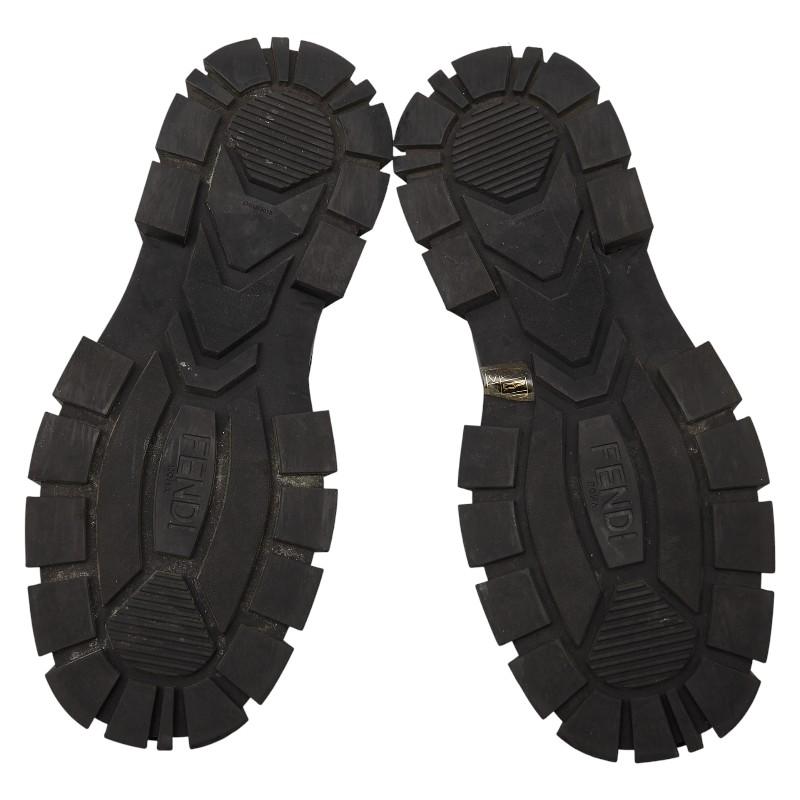 FENDI（フェンディ） ズッカ 厚底 ローファー サイズ8 7D1487 ブラック