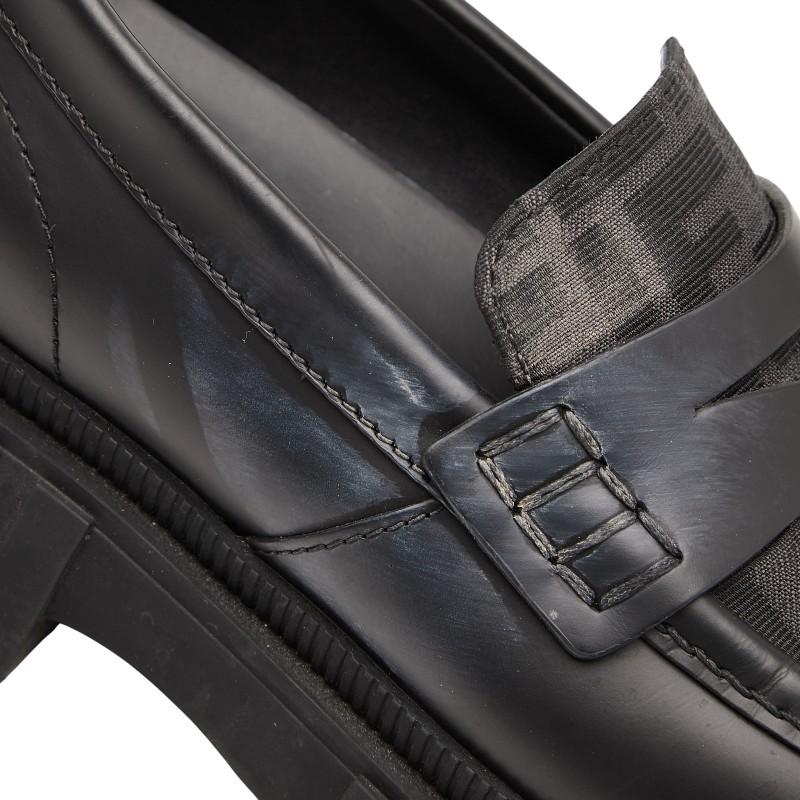 FENDI（フェンディ） ズッカ 厚底 ローファー サイズ8 7D1487 ブラック