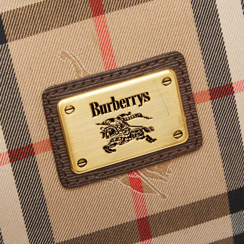 BURBERRY ノバチェック ベージュ シャドーホース ボストンバッグ レザー BURBERRY（バーバリー） ノバチェック シャドーホース ボストンバッグ