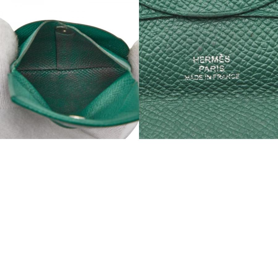 エルメス バスティア ケース グリーン系 ヴォーエプソン レディース HERMES 【中古】 HERMES（エルメス） バスティア コインケース グリーン ヴォーエプソン