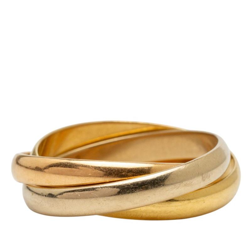 Cartier トリニティリング ゴールド Cartier トリニティ リング XS/53 イエローゴールド ピンクゴールド