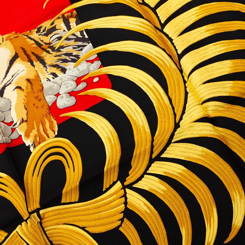 HERMES（エルメス） カレ90 Tigre Royal 王者の虎 スカーフ レッド