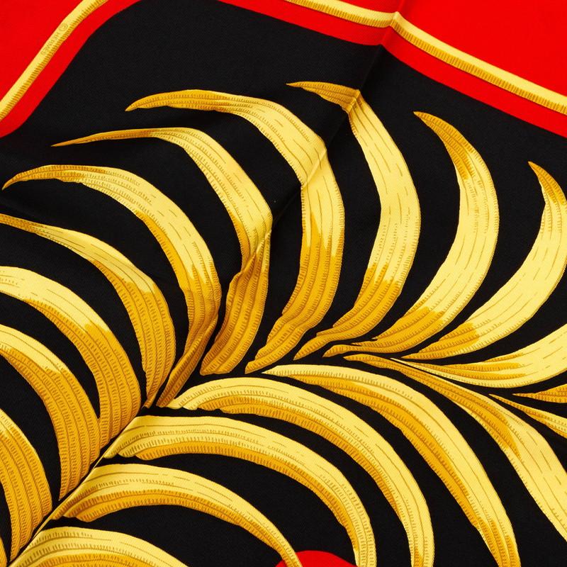 HERMES（エルメス） カレ90 Tigre Royal 王者の虎 スカーフ レッド