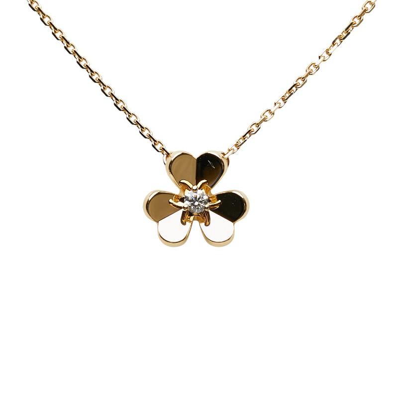 ヴァンクリーフ＆アーペル フリヴォル ミニ 1Pダイヤ ネックレス