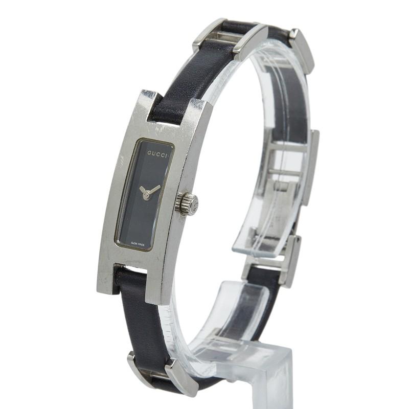 GUCCI（グッチ） 腕時計 3900L クオーツ ブラック文字盤 ステンレス 