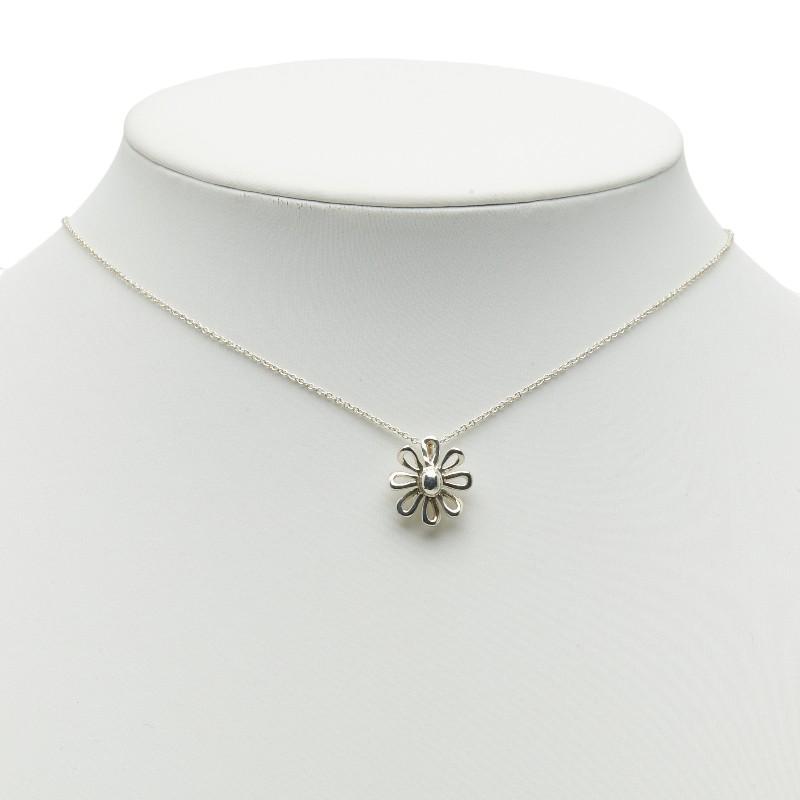 美品 ティファニー デイジー フラワー ネックレス ビンテージ K18 シルバー 美品 ティファニー デイジー フラワー ネックレス ビンテージ K18