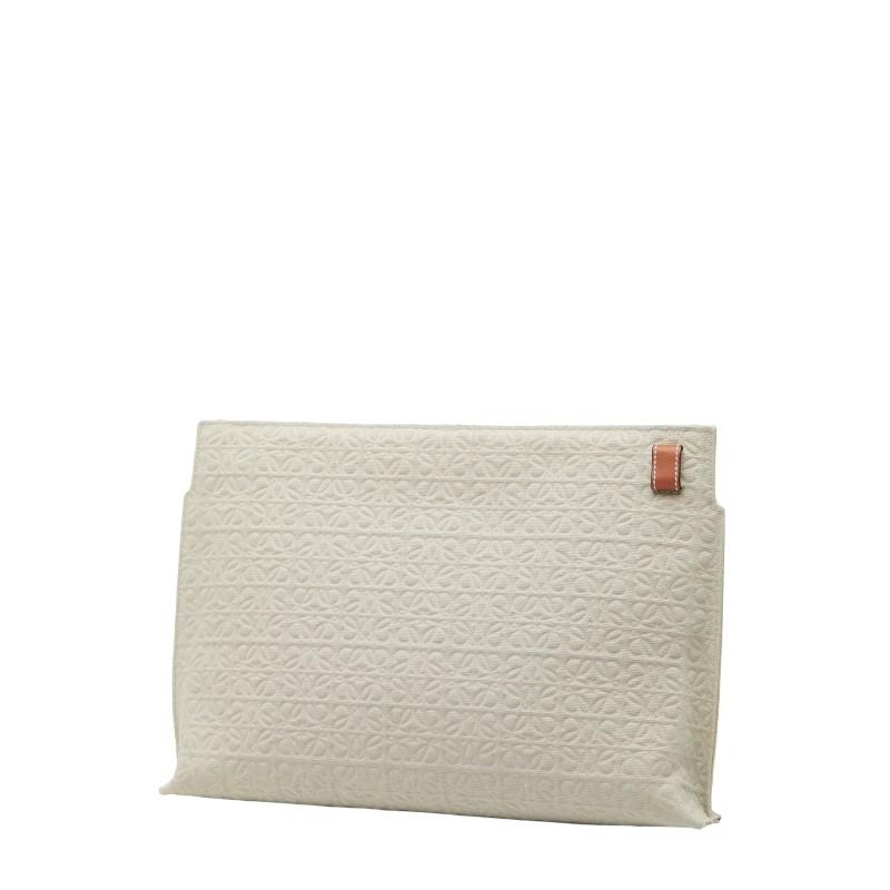 ロエベ LOEWE Tポーチ／リピートアナグラム LOEWE（ロエベ） リピートアナグラム Tポーチ クラッチバッグ ライト