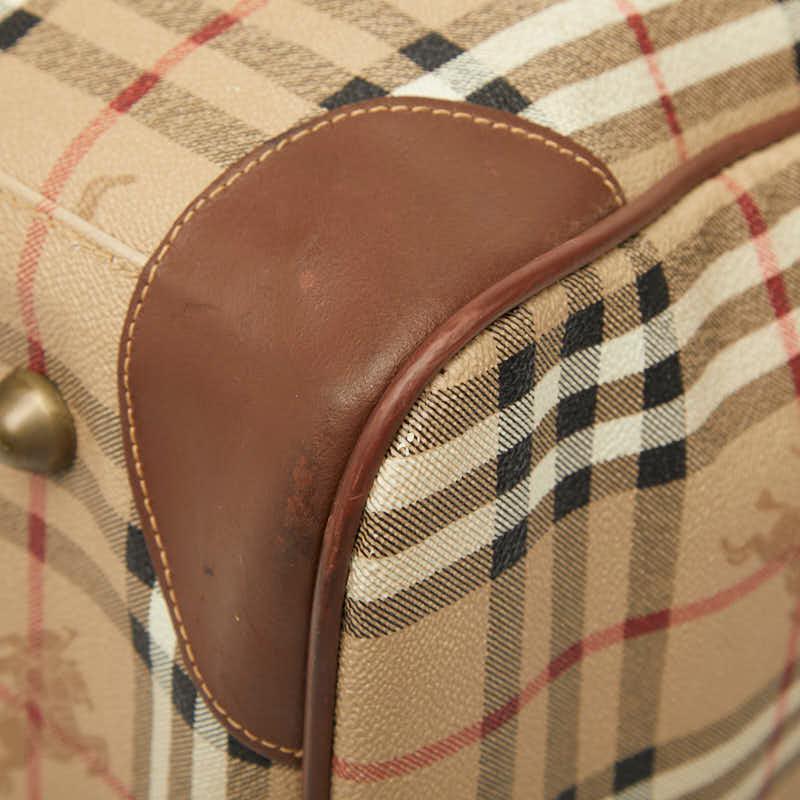 BURBERRY バーバリー ボストンバッグ ノバチェック シャドーホース 旅行 美品】BURBERRY バーバリー ボストンバッグ ハンドバッグ ノバチェック