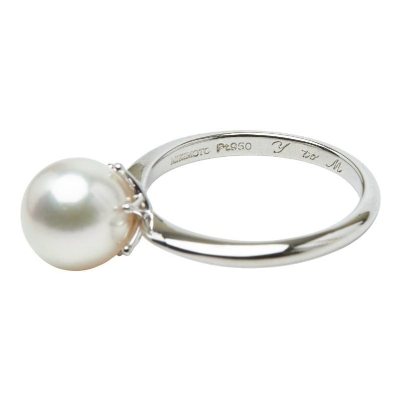 【セール】MIKIMOTOアコヤ真珠 パールリング Pt950 MIKIMOTO（ミキモト） Pt950 プラチナ アコヤパール9mm リング 指輪