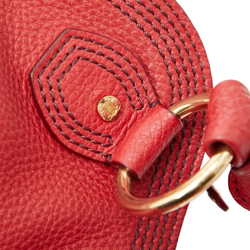 セリーヌ ワンショルダーバッグ レッド レザー レディース CELINE 【中古】 CELINE（セリーヌ） ワンショルダーバッグ レッド レザー レディース