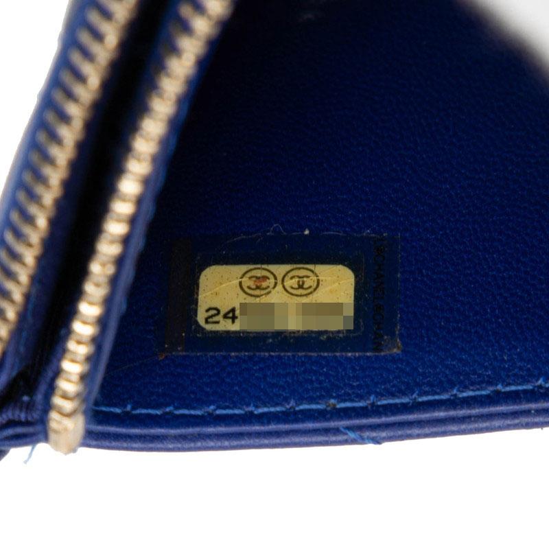 CHANEL（シャネル） ココマーク シェブロン Vステッチ ポーチ ブルー