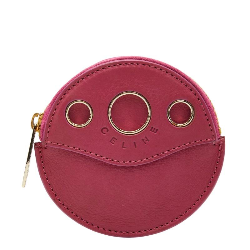 CELINE（セリーヌ） コインケース ピンク レザー レディース 【中古 