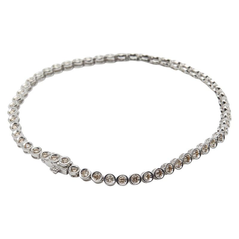 K18 ゴールド ダイヤ1.00ct テニスブレスレット レディース 中古
