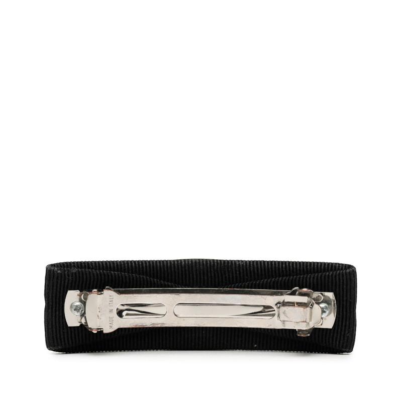 美品　Salvatore Ferragamo ブラック　バレッタ　ヴァラリボン サルヴァトーレフェラガモ ヴァラリボン バレッタ ヘアアクセサリー