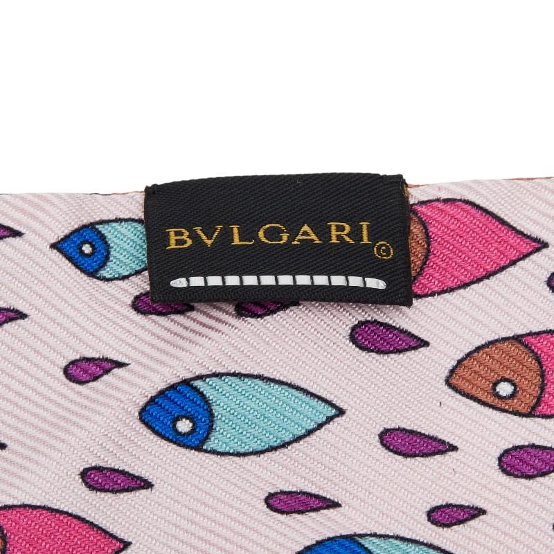 BVLGARI（ブルガリ） セルペンティ ロゴ スカーフ ピンク マルチカラー 