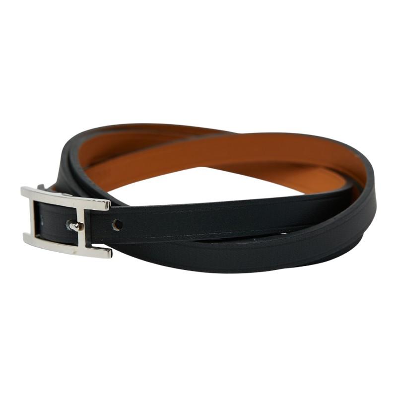 HERMES（エルメス） アピ3 ロング ブレスレット ブラック シルバー