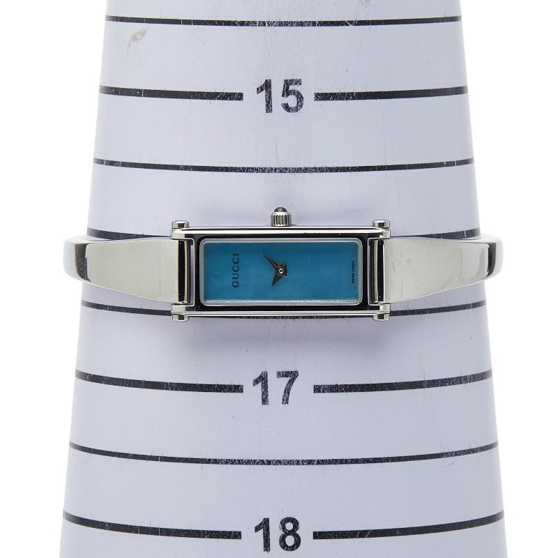 GUCCI（グッチ） シェル文字盤(ブルー) 腕時計 バングルウォッチ 1500L