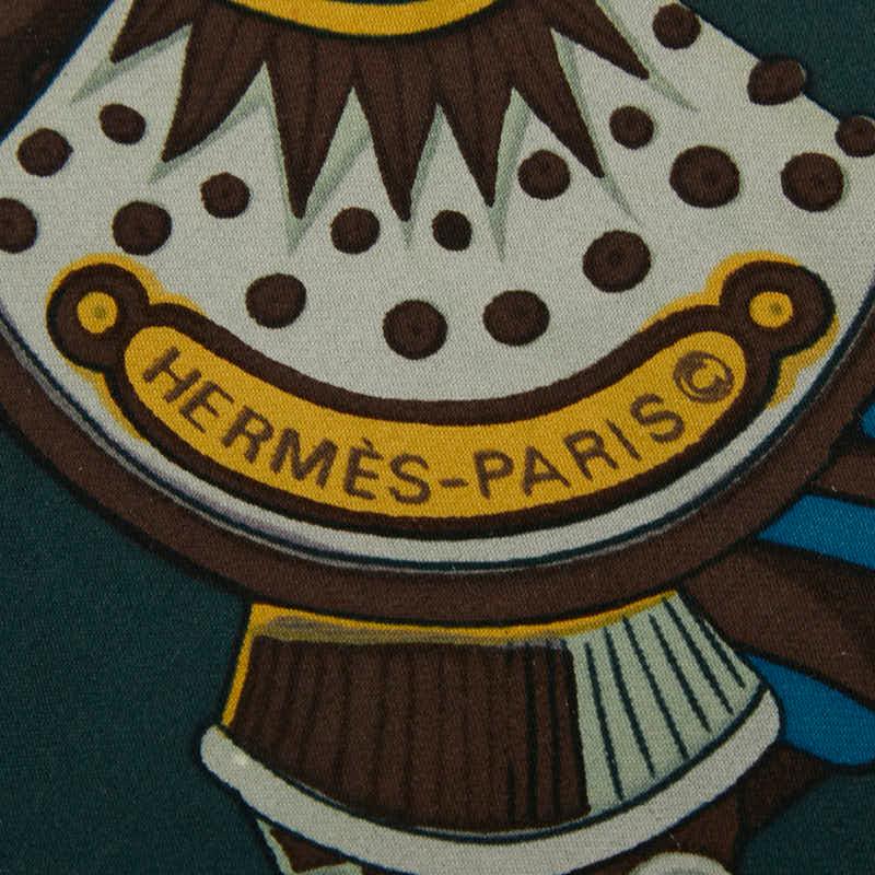 エルメス カレ90 Etendards et Bonnieres 旗 スカーフ グリーン マルチカラー シルク レディース HERMES 【中古】 HERMES（エルメス） カレ90 Etendards et Bonnieres 旗 スカーフ