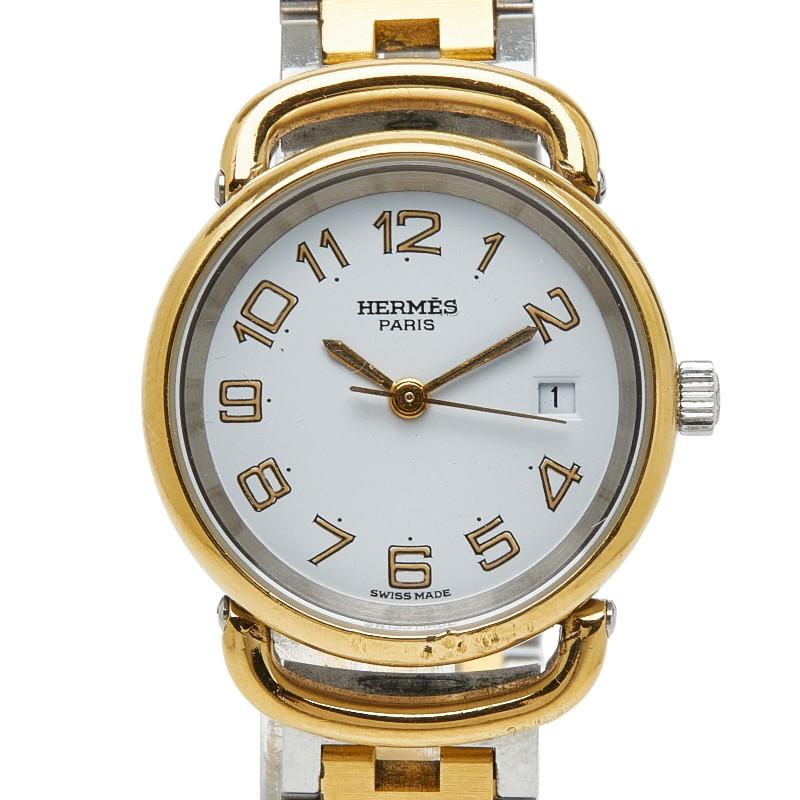 HERMES（エルメス） プルマン 腕時計 クオーツ ホワイト文字盤