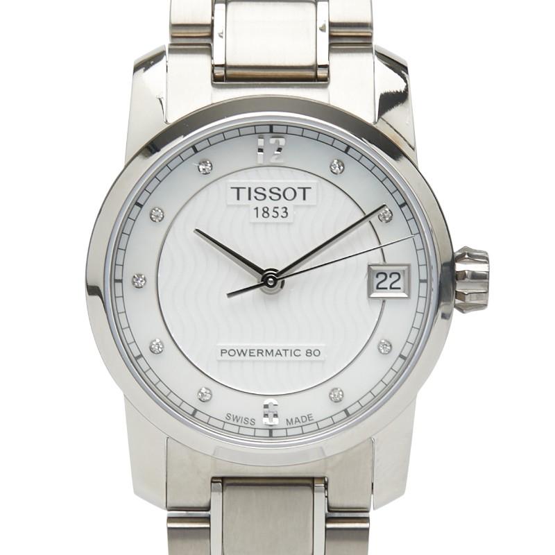 シ*ズ様 TISSOT 自動巻き時計 ダイヤモンドインデックス TISSOT（ティソ） 9Pダイヤ 腕時計 T087207A 自動巻き ホワイト文字盤