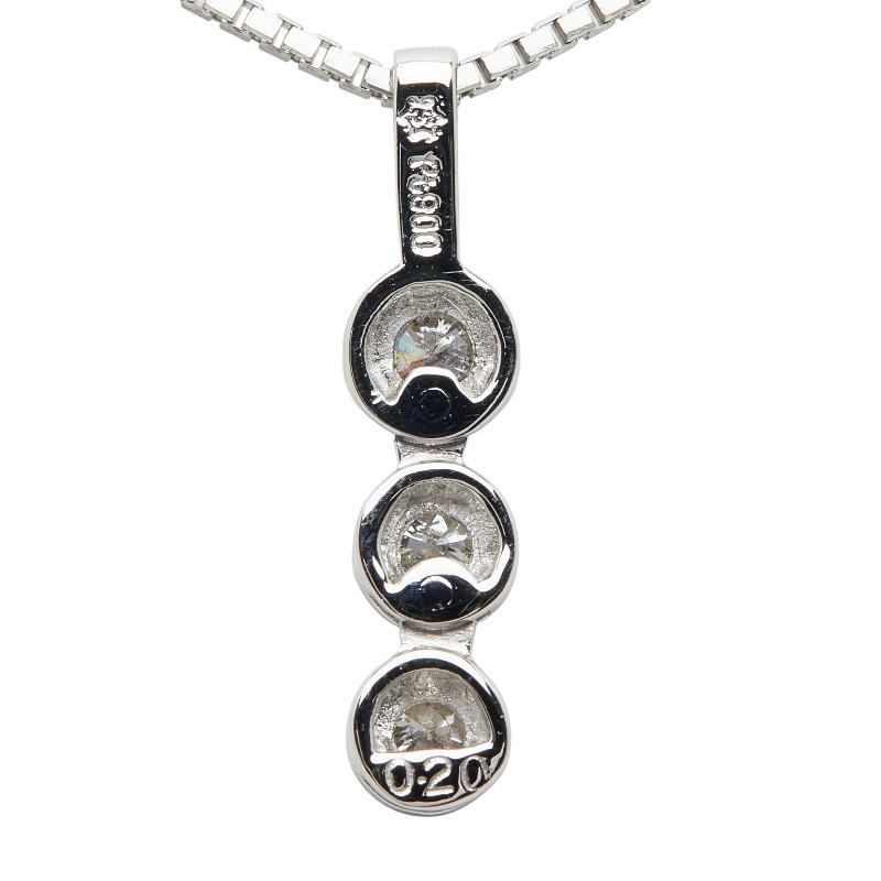 Pt900 プラチナ Pt850 ダイヤ0.20ct 田中貴金属 ペンダントネックレス