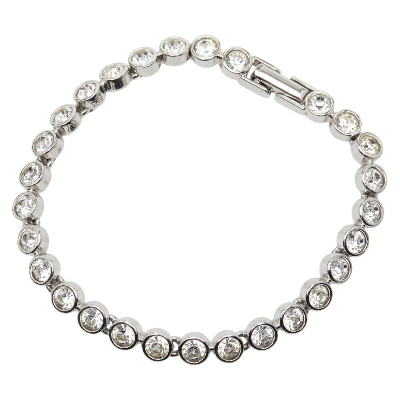 スワロフスキー　ブレスレット　テニスブレスレット　シルバー　正規品　極美品　箱付 SWAROVSKI（スワロフスキー） テニスブレスレット シルバー メタル