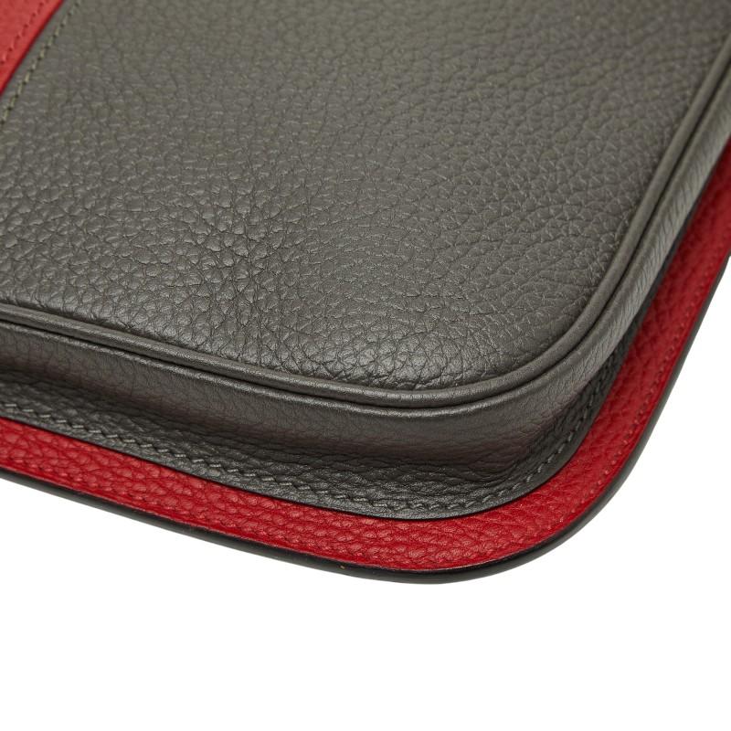 MOYNAT モワナ クラッチバッグ セカンドバッグ カーキ レッド レザー