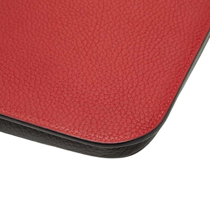 MOYNAT モワナ クラッチバッグ セカンドバッグ カーキ レッド レザー