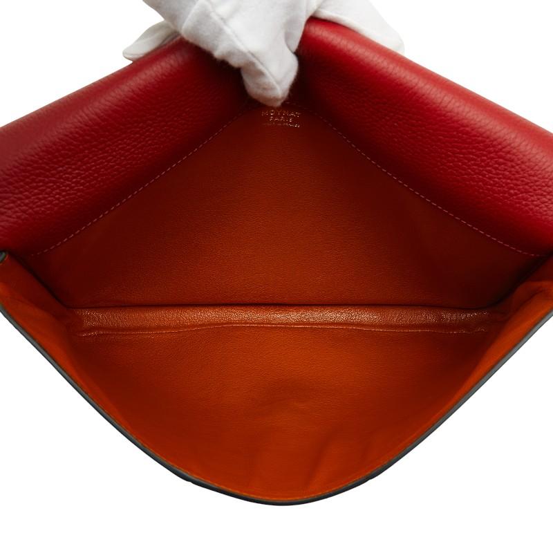 【未使用品】モワナ（MOYNAT）クラッチバッグ　リムジン　MMサイズ MOYNAT モワナ クラッチバッグ セカンドバッグ カーキ レッド レザー