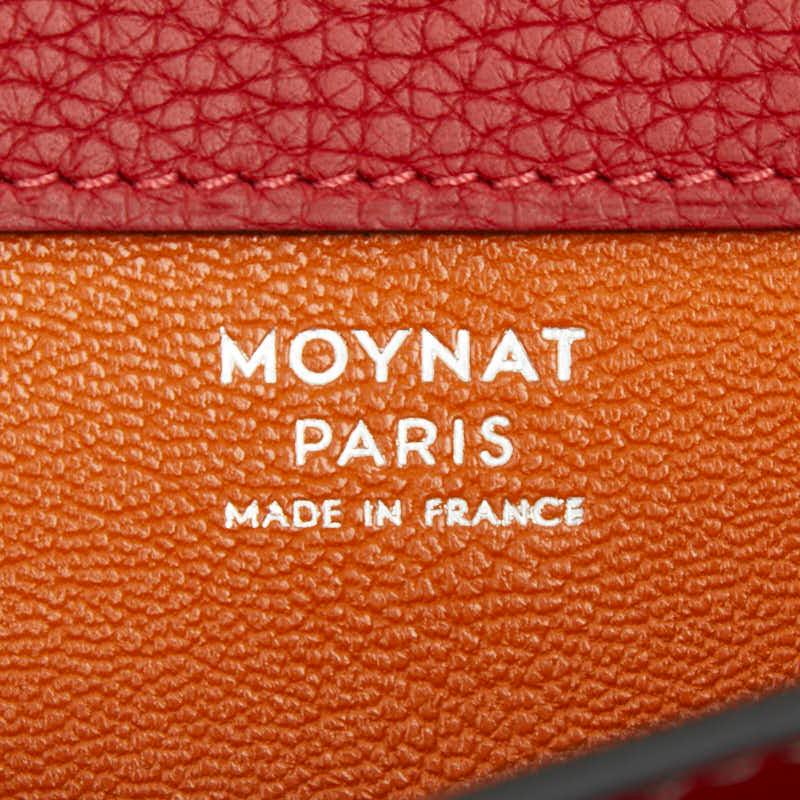 MOYNAT モワナ クラッチバッグ セカンドバッグ カーキ レッド レザー