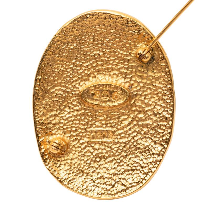 CHANEL（シャネル） ココマーク オーバル ブローチ ゴールド メッキ