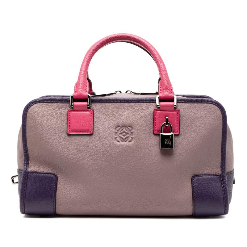 LOEWE（ロエベ） アナグラム アマソナ28 ハンドバッグ パープル ピンク