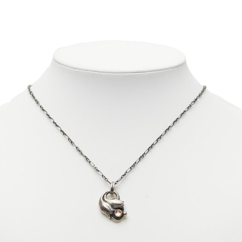 ジョージジェンセン 1999 イヤー ネックレス シルバー ピンク SV925